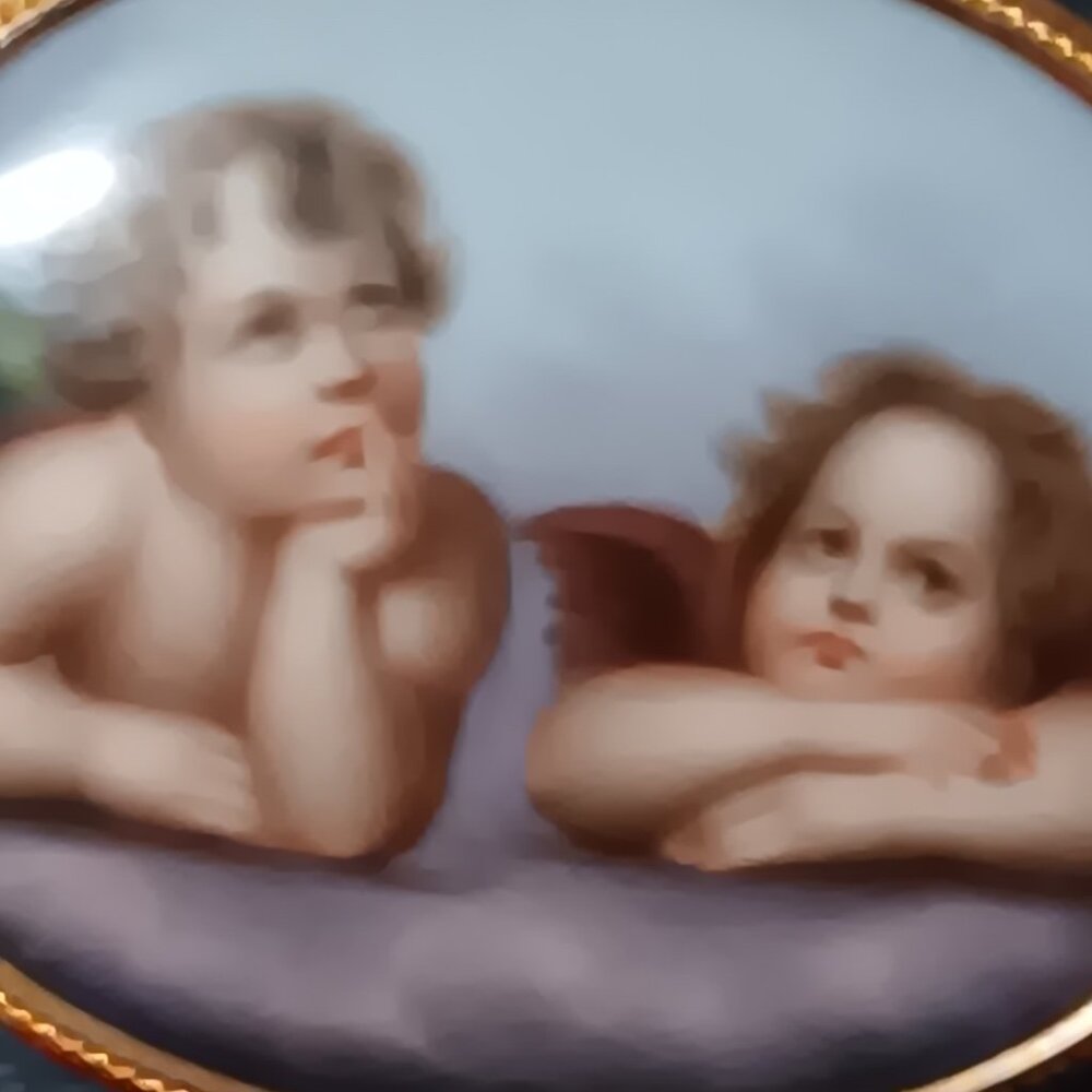 19TH CENTURY RAPHEALS ANGELS BROOCH SET IN 14K GOLD